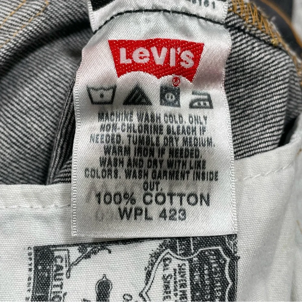 Men’s Levi’s 501 Straight Leg Button Fly 2009 Size 36x34 Gray/Black